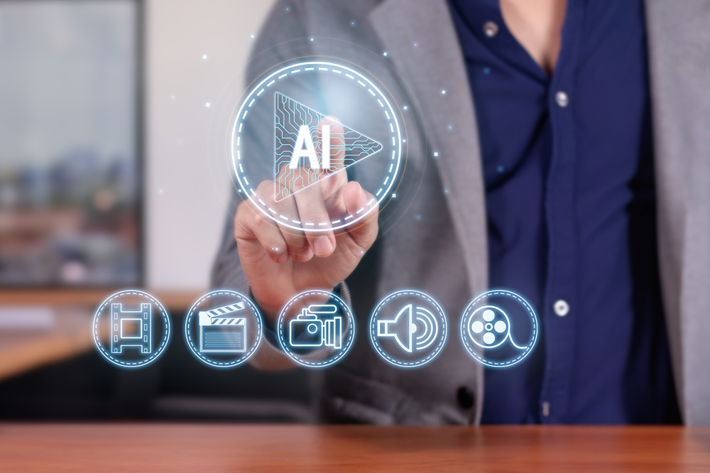 a man interacting with ai video editing interface 2LV9Z85