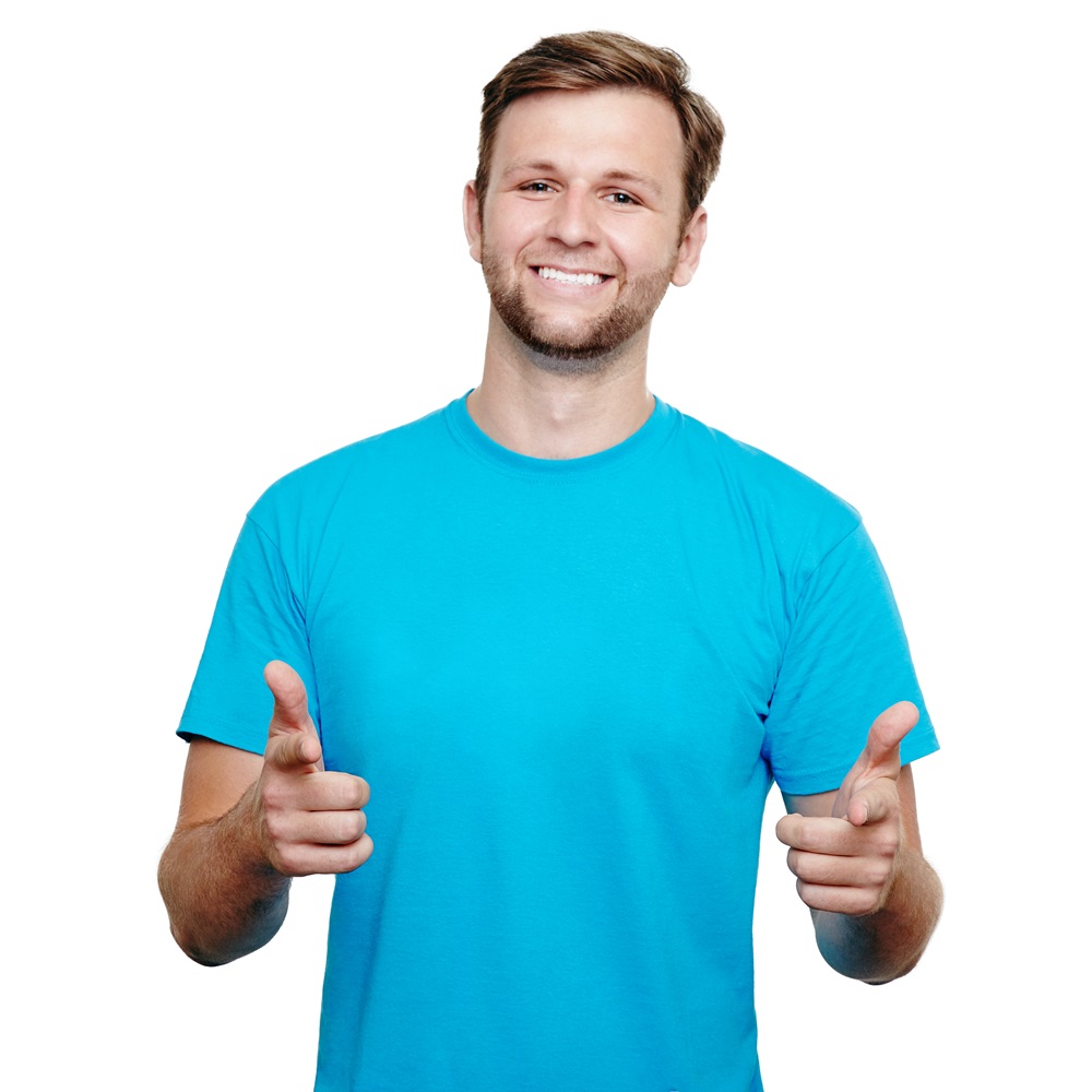 smiling young man pointing at camera SZPQGBT